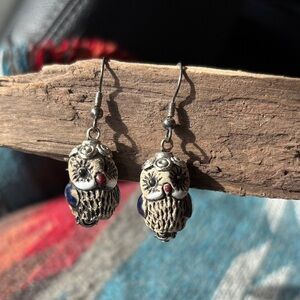 Unique Handmade Clay Owl Earrings